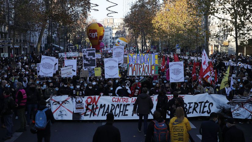 Francúzsko polícia protesty