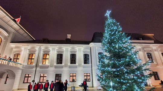 Prezidentský palác, vianočný strom.