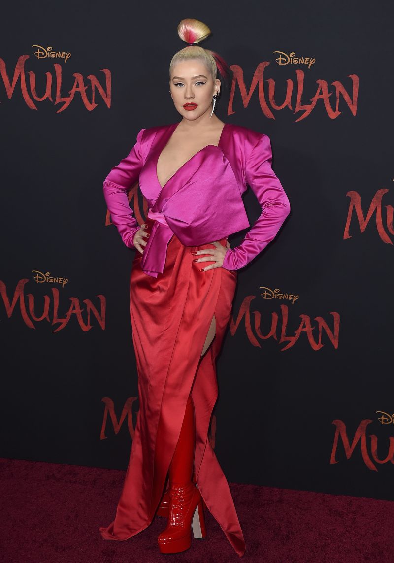 Christina Aguilera na premiére filmu...