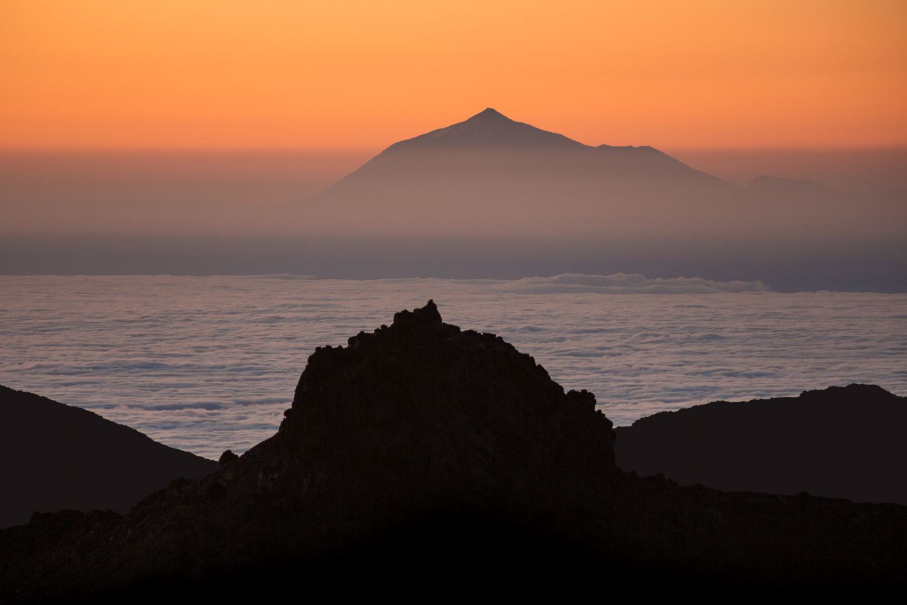 Orion nad ostrovom Tenerife