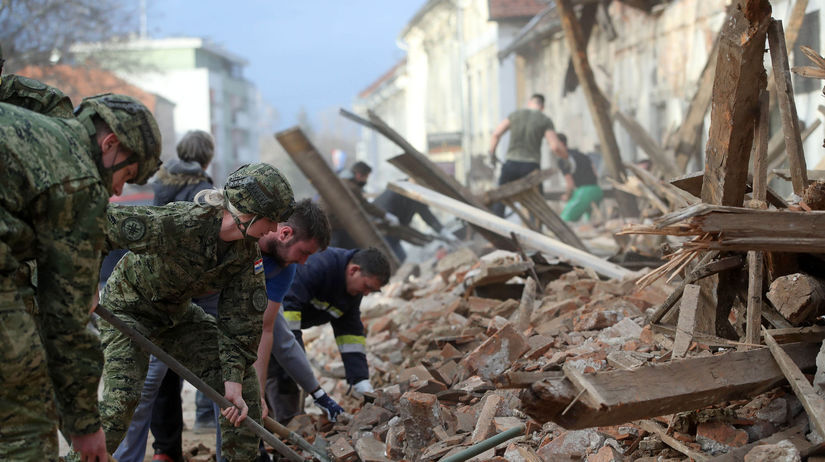 Chorvátsko zemetrasenie škody zranenia