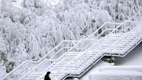 Oberhof, biatlonový areál, Nemecko.