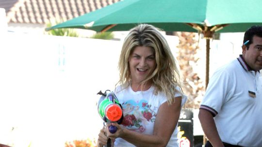 Herečka Kirstie Alley v roku 2006 pri nakrúcaní...