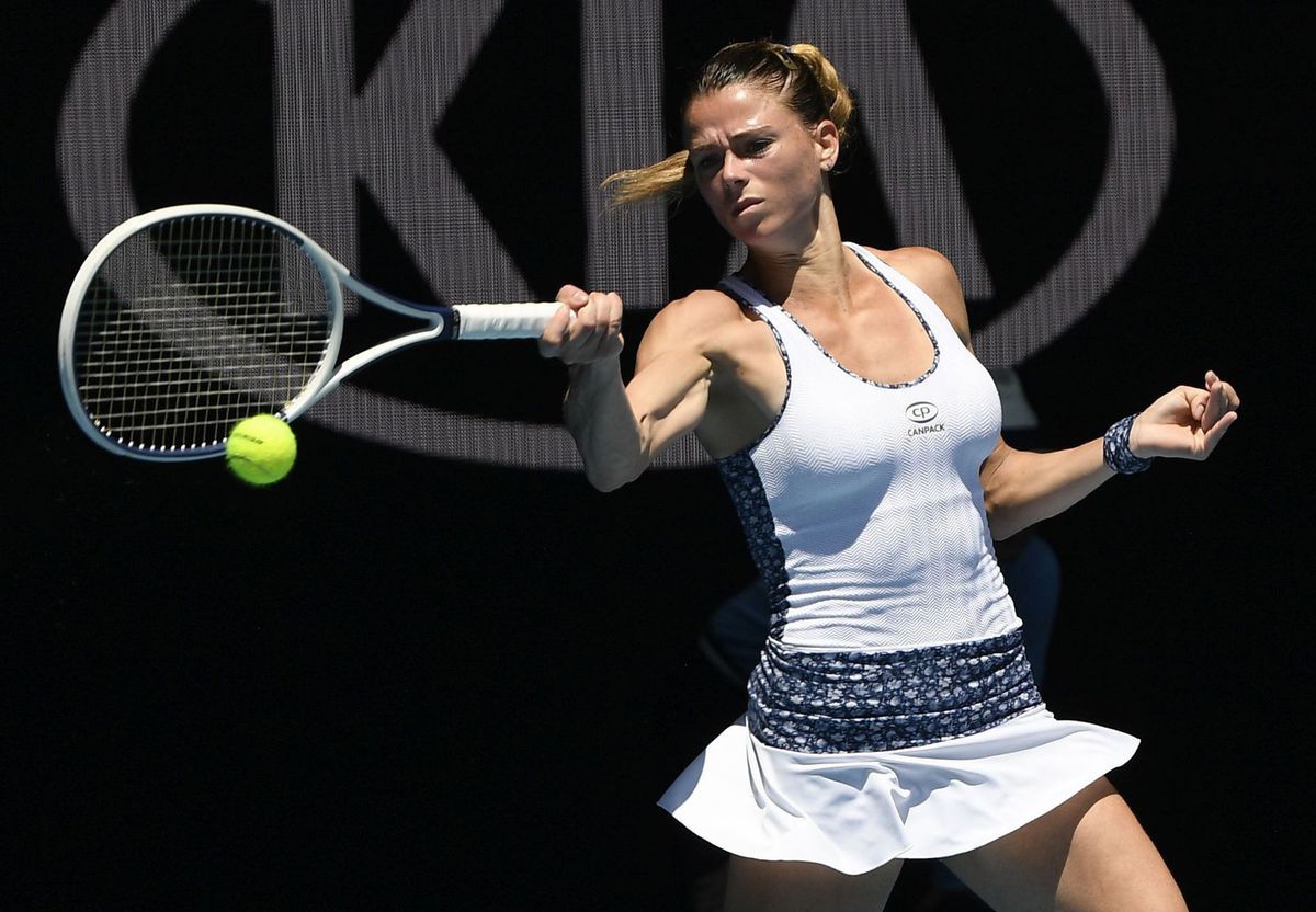 Camila Giorgiová na Australian Open v januári...