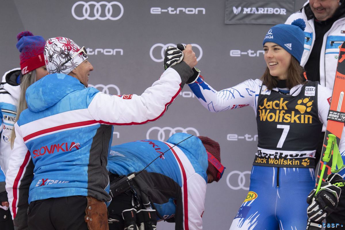 Úspešný tandem - Livio Magoni a Petra Vlhová.