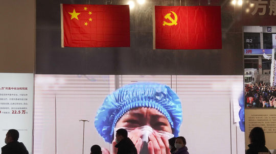 Výstava o boji proti koronavírusu v čínskom...