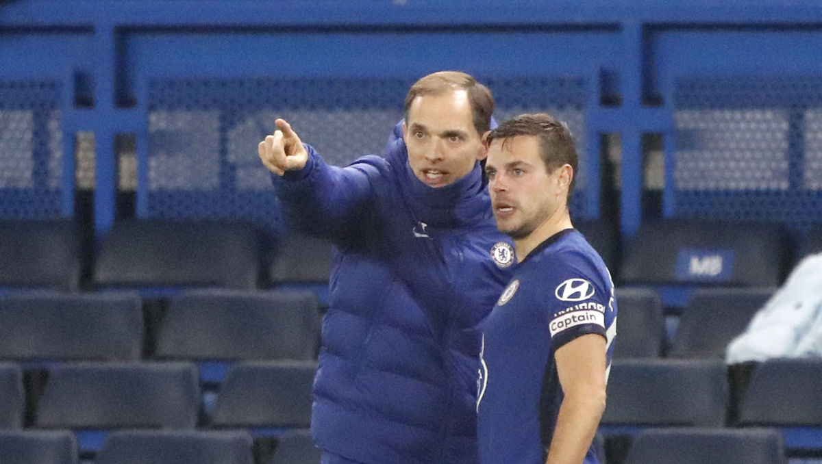 Thomas Tuchel s kapitánom Chelsea Cesarom...