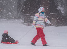 sneh, počasie, koliba,