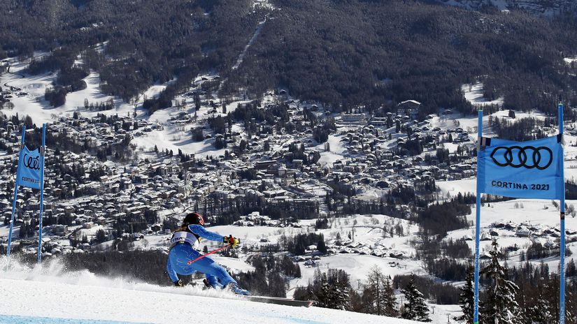 Domáca Federica Brignoneová počas super G na MS...