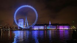 Británia Londýn Londýnske Oko NHS Poďakovanie Farba Modrá