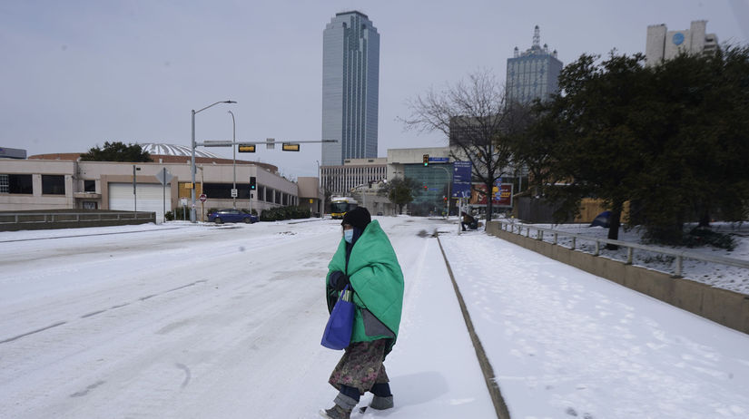 USA Texas počasie sneh búrka sneženie