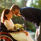 svadba, šťastie, zriedkavé choroby, invalidný vozík, nevesta