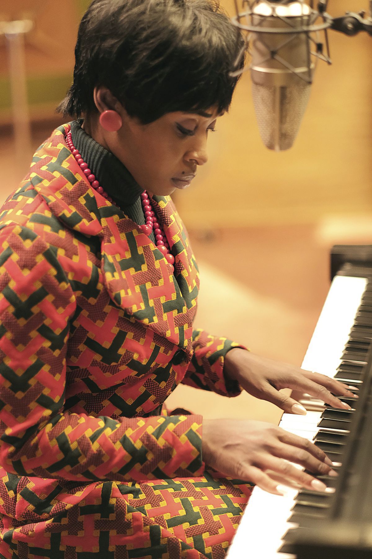 Herečka Cynthia Erivo ako speváčka Aretha...