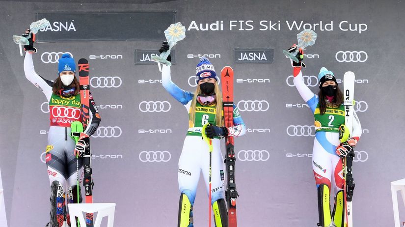 Na snímke slovenská lyžiarka Petra Vlhová...