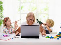 žena, práca, deti, disciplína, výchova, home office