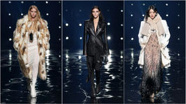 Modelky na prehliadke značky Givenchy Jeseň-Zima 2021. 