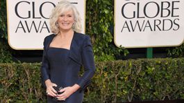 Herečka Glenn Close na vyhlásení cien Zlatý...