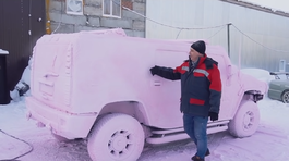 Rus - umývanie auta v zime