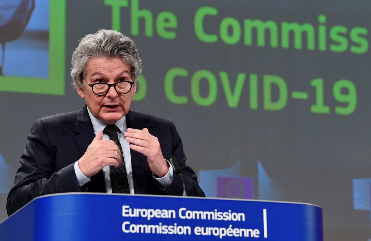 Eurokomisár pre vnútorný trh Thierry Breton...