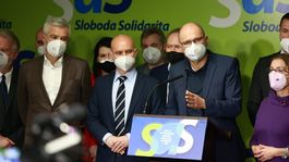 Sprava predseda SaS Richard Sulík a exministri...