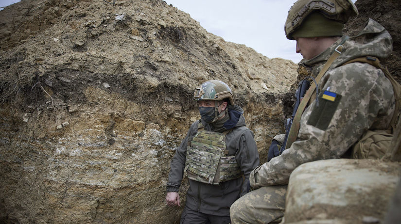 Ukrajina Rusko Zelenskyj návšteva Donbas konflikt