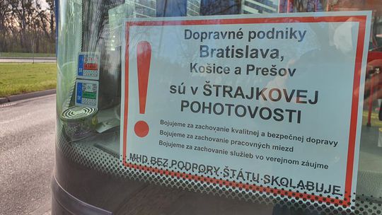 V Bratislave a Košiciach štrajkovali vodiči MHD. Situácia je kritická, znie z hlavného mesta