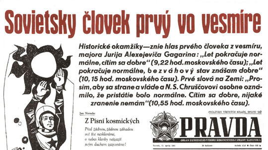 Na titulnej strane denníka Pravda na Slovensku...