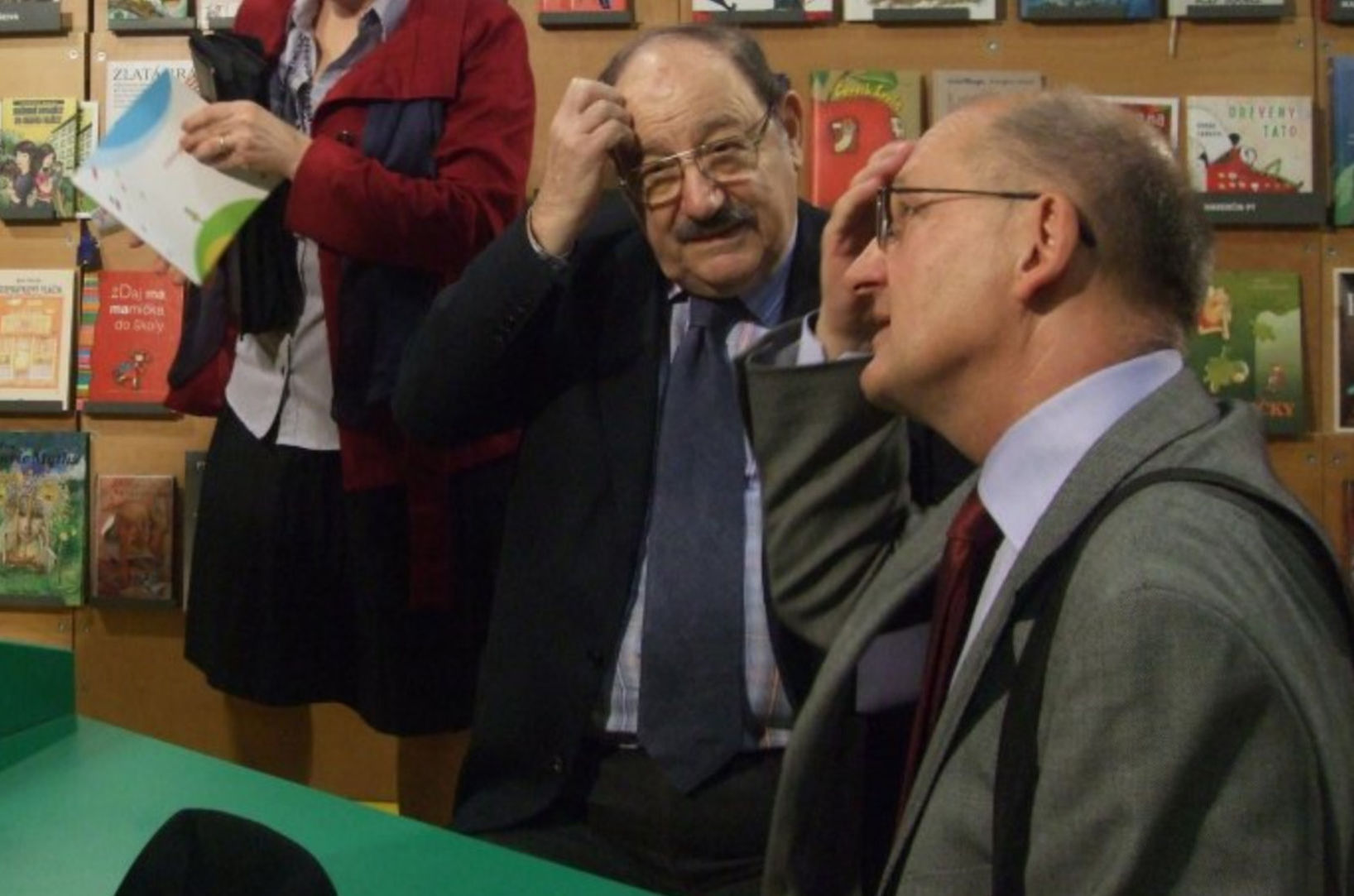 Autor Umberto Eco a jeho prekladateľ Stanislav...