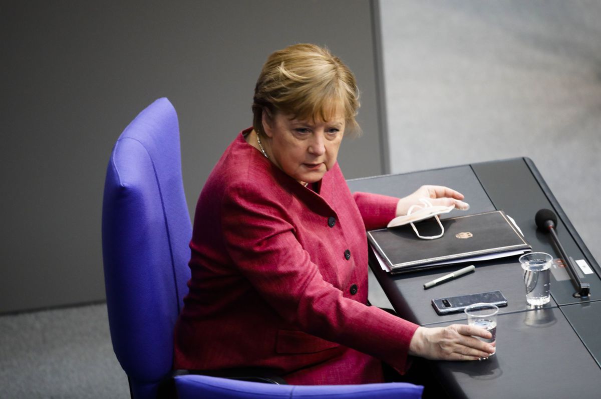 Nemecká kancelárka Angela Merkelová počas...