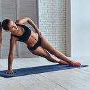 plank, žena, tréning, cvičenie, postava