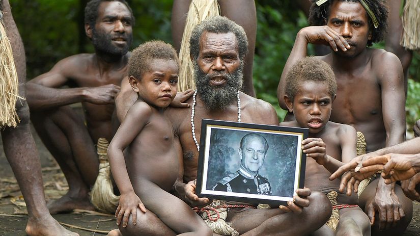 Vanuatu, domorodci, fotografia, princ Philip