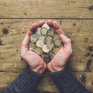 ruky, euro, mince, chudoba