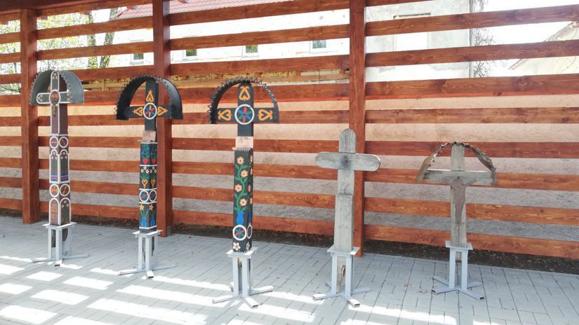 Na snímke vo dvore Podpolianskeho múzea v Detve...