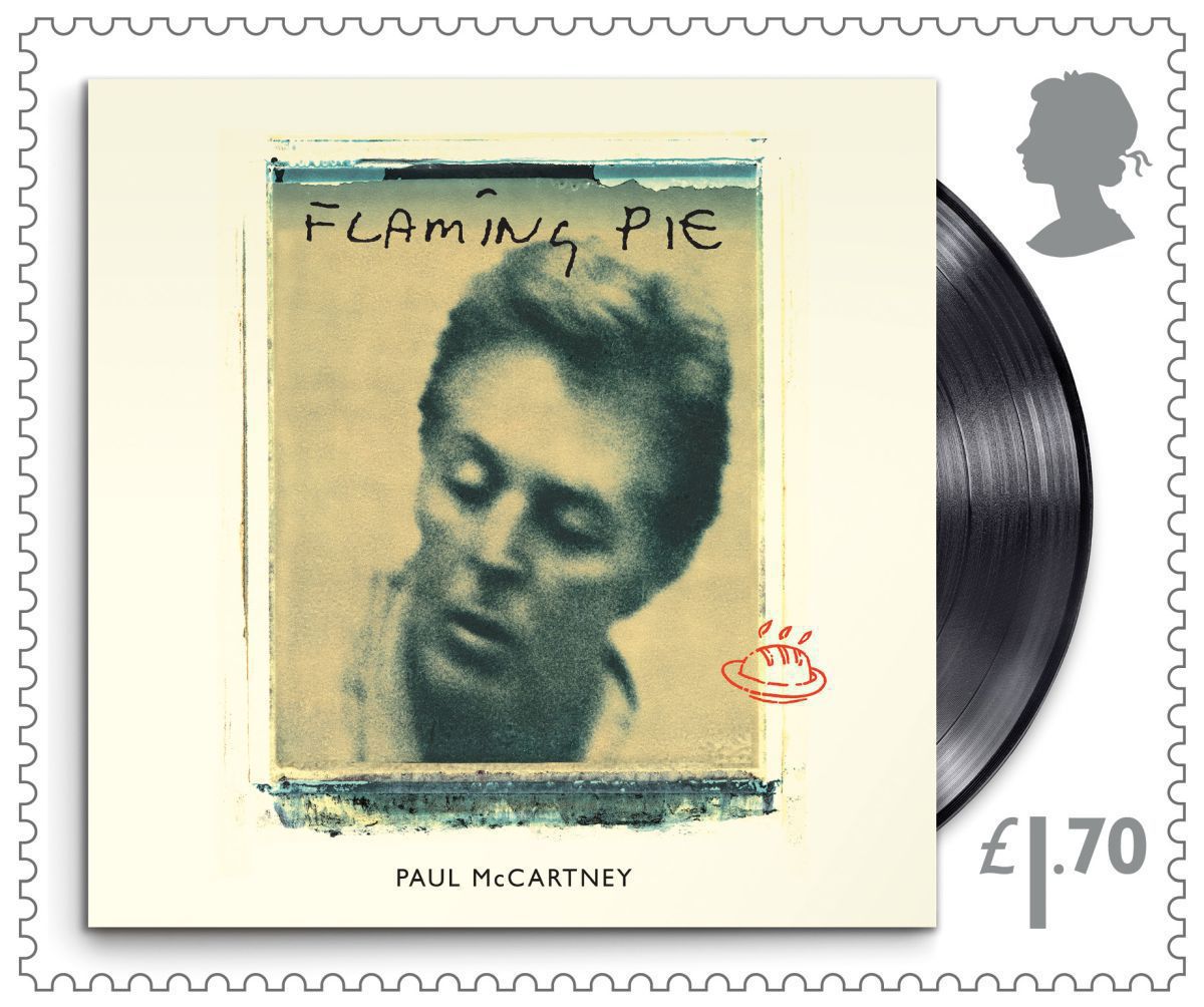 Paul McCartney na poštovej známke.