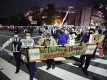 Tokio, protesta