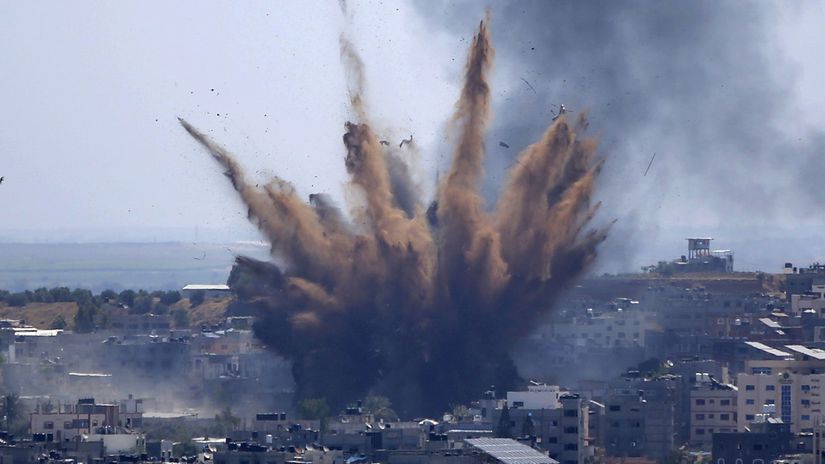 gaza útok izrael palestína nálet výbuch