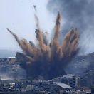 Izrael, Palestínčania, armáda, útok, raketový, ofenzíva