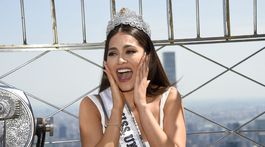 Miss Universe Andrea Meza Visits the Empire State Building