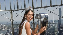 Miss Universe Andrea Meza Visits the Empire State Building