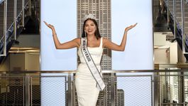 Miss Universe Andrea Meza Visits the Empire State Building