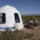 USA vesmír Blue Origin let prvý posádka