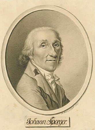 Portrét Johanna Matthiasa Spergera zroku 1803.