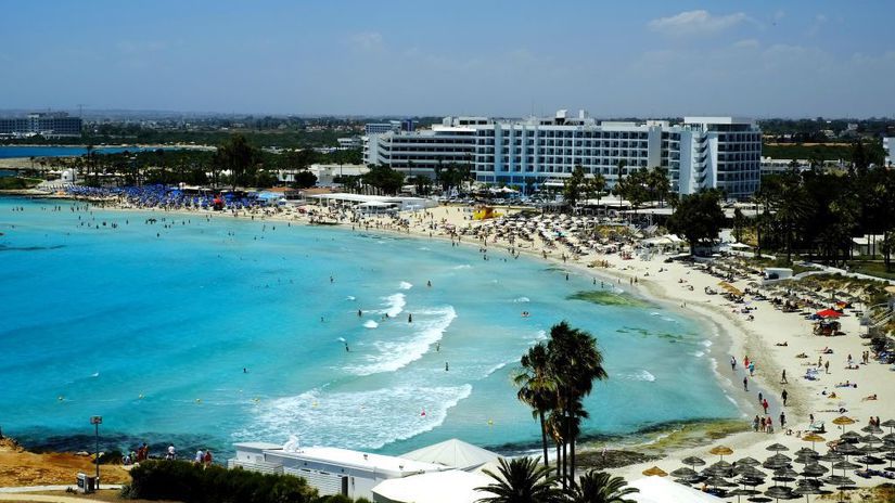 Cyprus, more, pláž, dovolenka, hotely