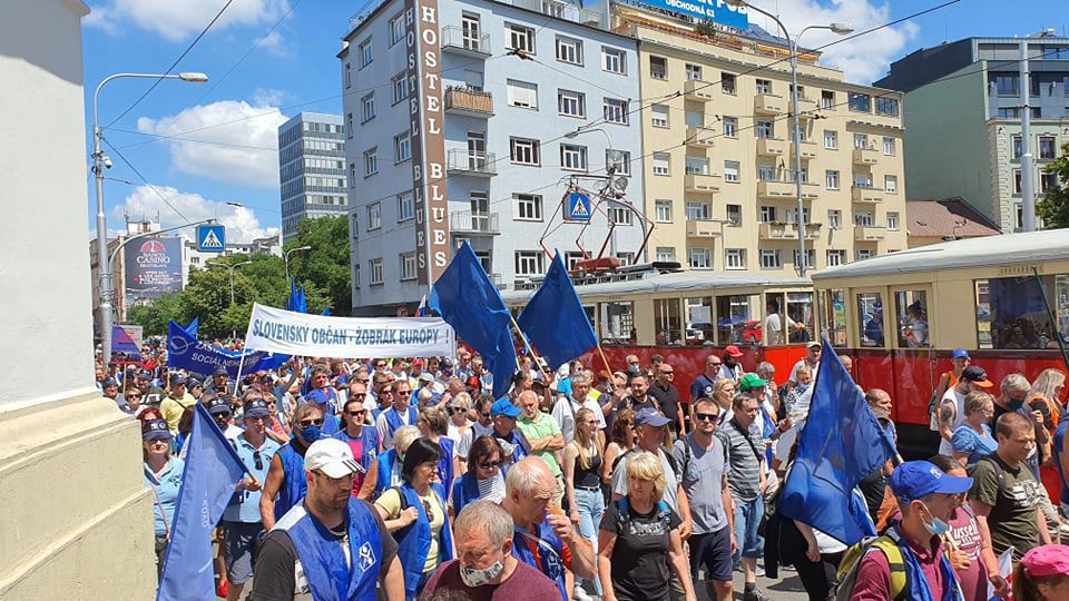 odbory, KOVO, Bratislava, protest, za sociálny...