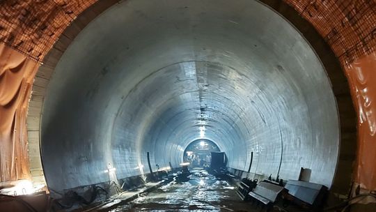 Prípravné práce v tuneli Višňové.