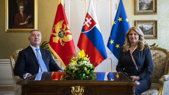 Čaputová: Slovensko podporuje integráciu Čiernej Hory do EÚ
