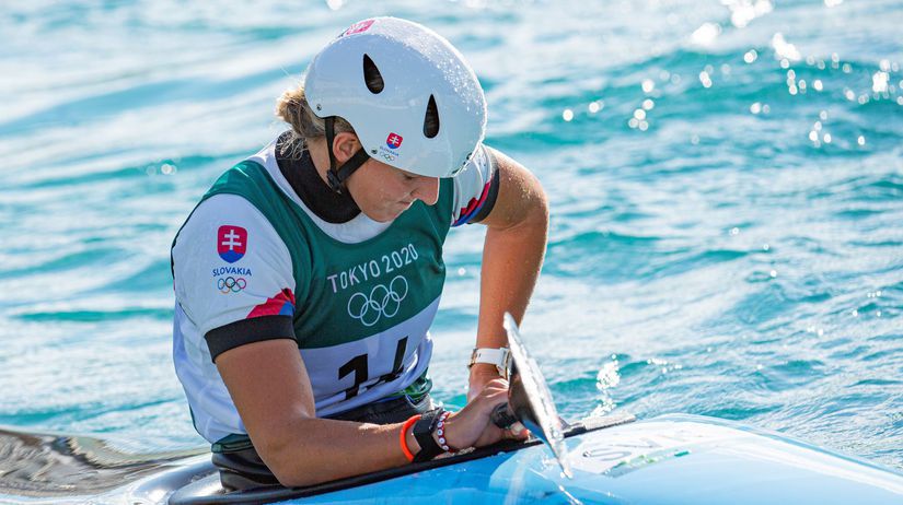 Eliška Mintálová pred finálovou jazdou...