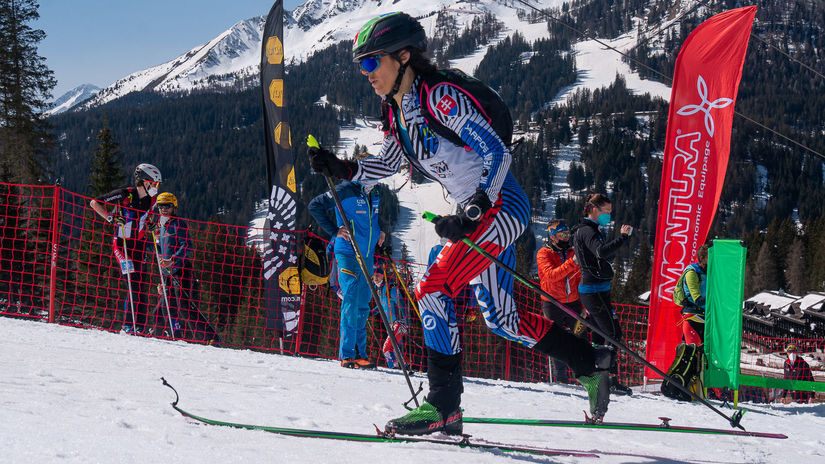 Marianna Jagerčíkova počas šprintu v Madonne di...