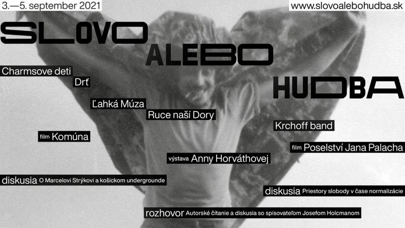 Plagát k festivalu SLovO aleBO huDbA