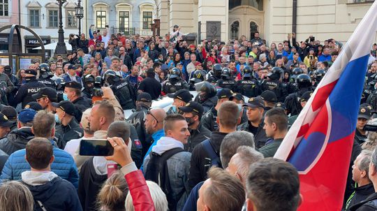 Na protestoch v Košiciach riešila polícia dva incidenty